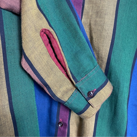 Striped BENETTON Shirt 90s Retro - Picture 7 of 11